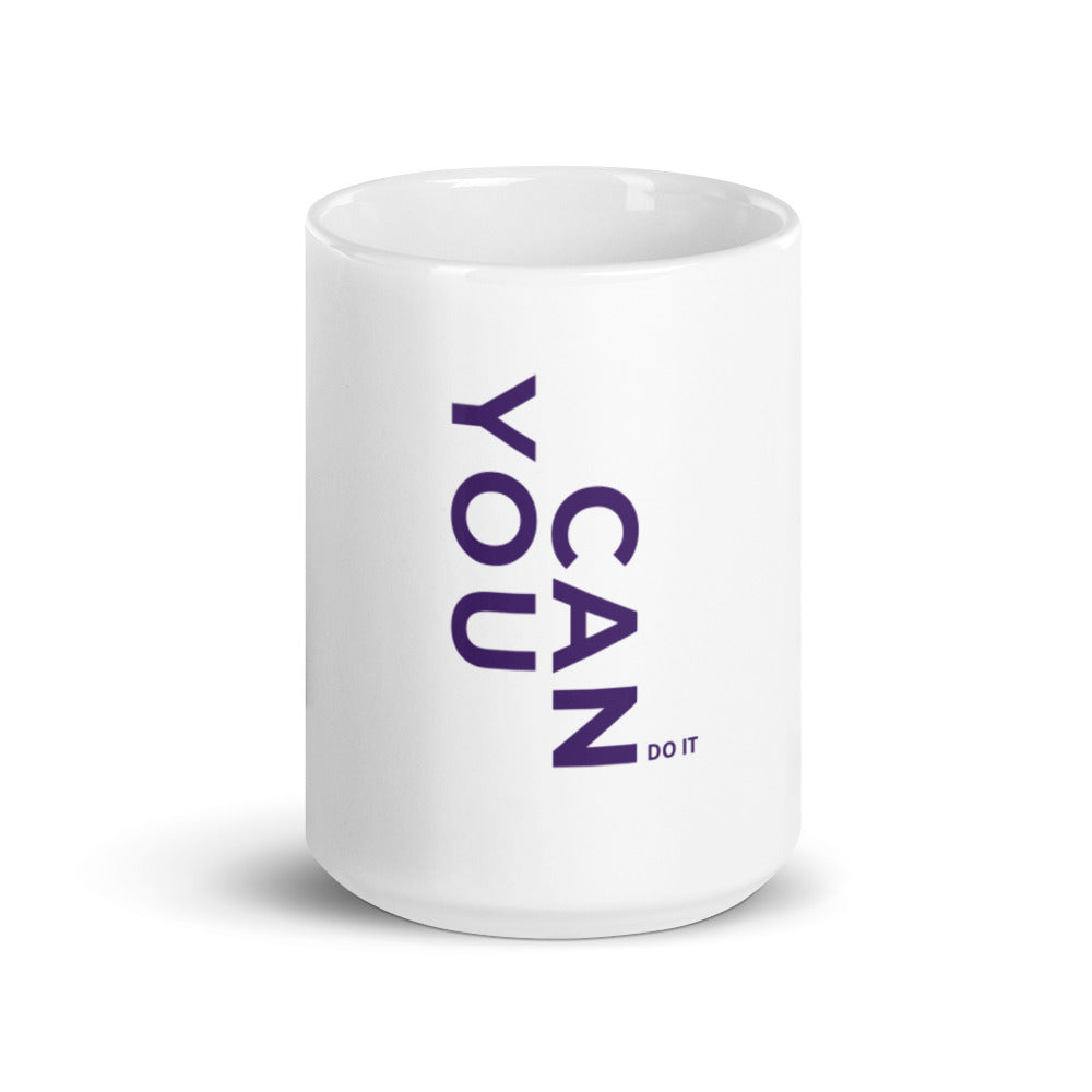 White glossy mug