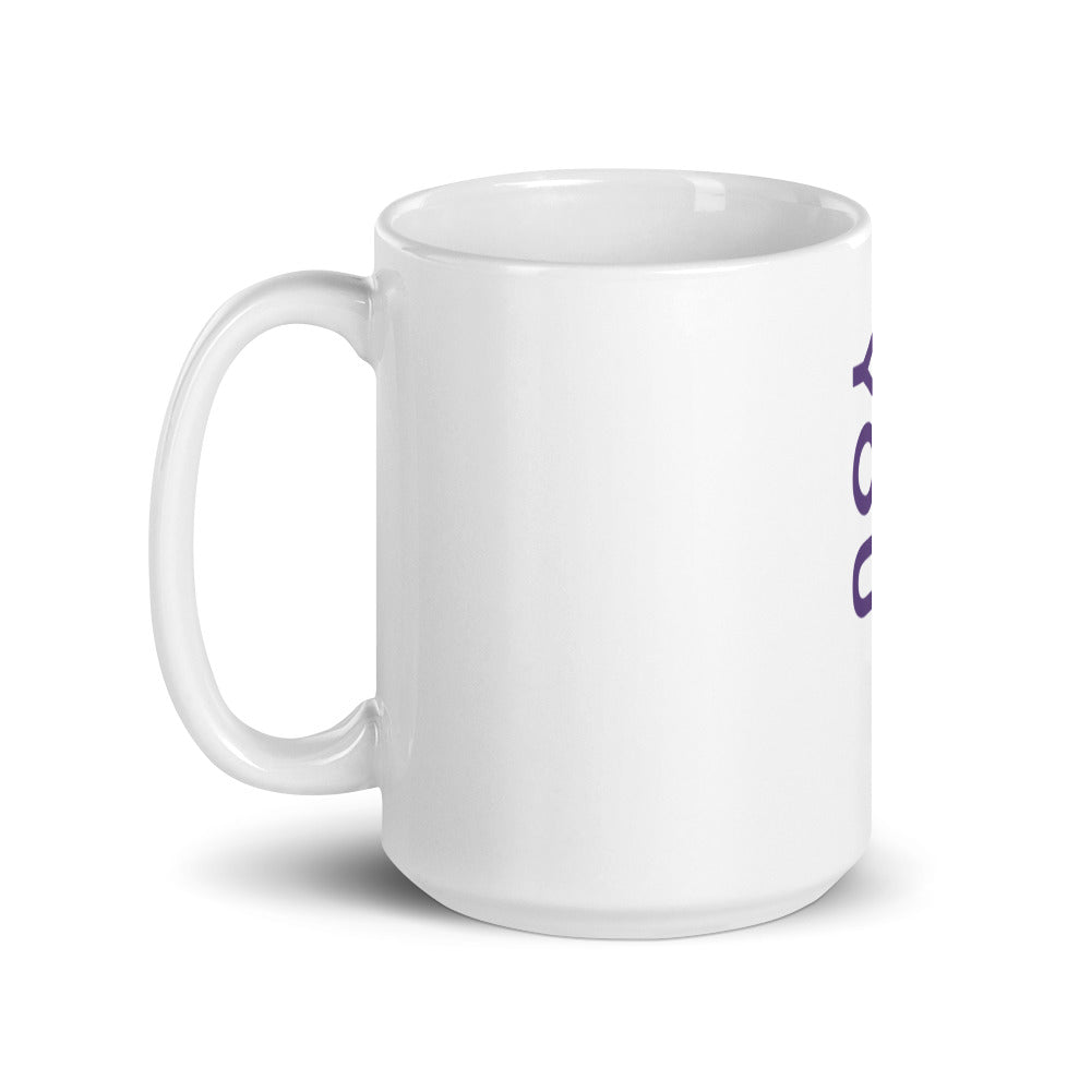 White glossy mug